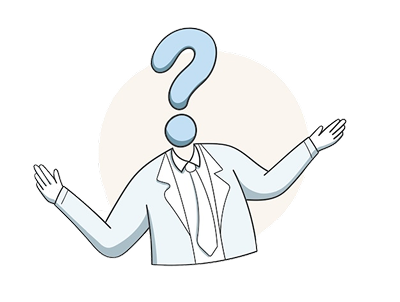 Illustration: person can't make decision